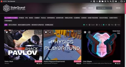 Как загрузить контент в Oculus Quest с помощью SideQuest?